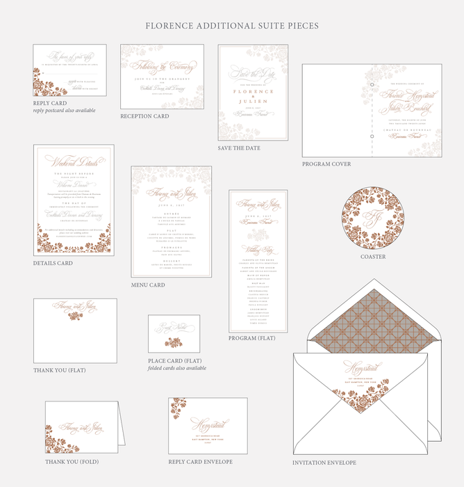 Florence Wedding Invitation Suite