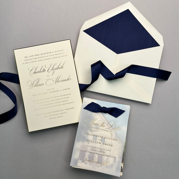 Gilt Wedding Invitation Suite