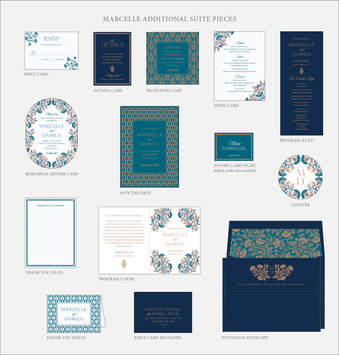 Marcelle Wedding Invitation Suite