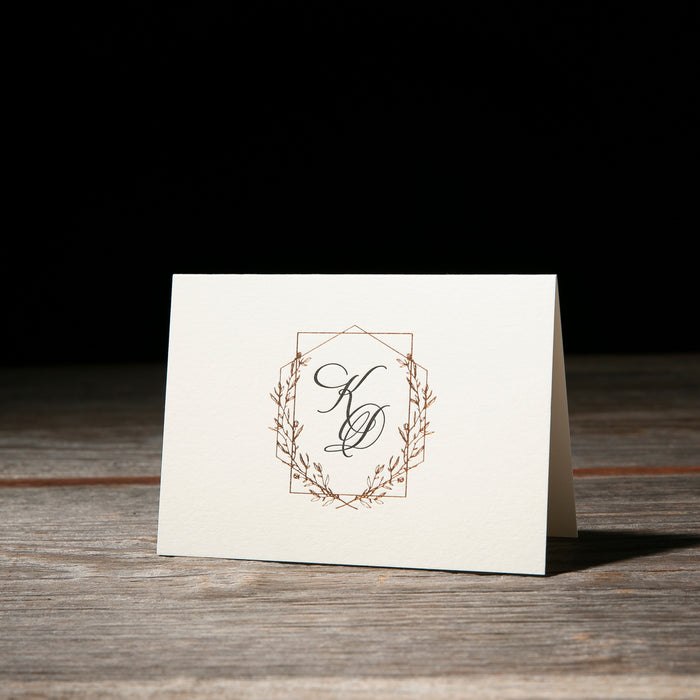 Nadia Monogrammed Thank You Note
