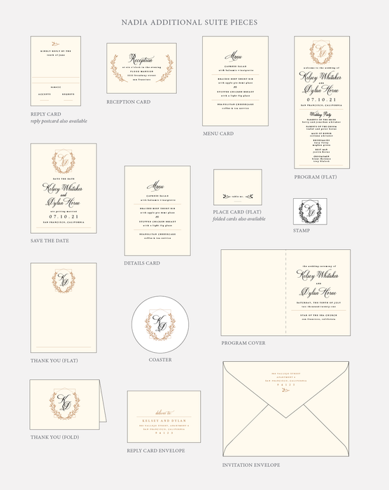 Nadia Wedding Invitation Suite
