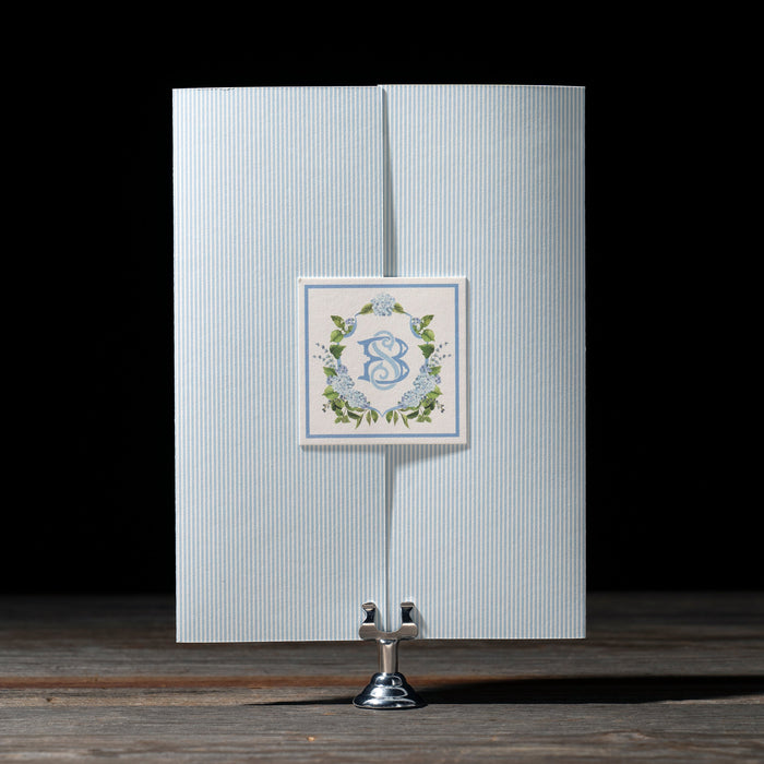 Roydon invitation view with closed gatefold