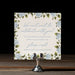 Wedding website card with hydrangea design