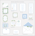 Collection of Roydon Additional Suite Pieces including invitations, response cards, and envelopes on a white background.