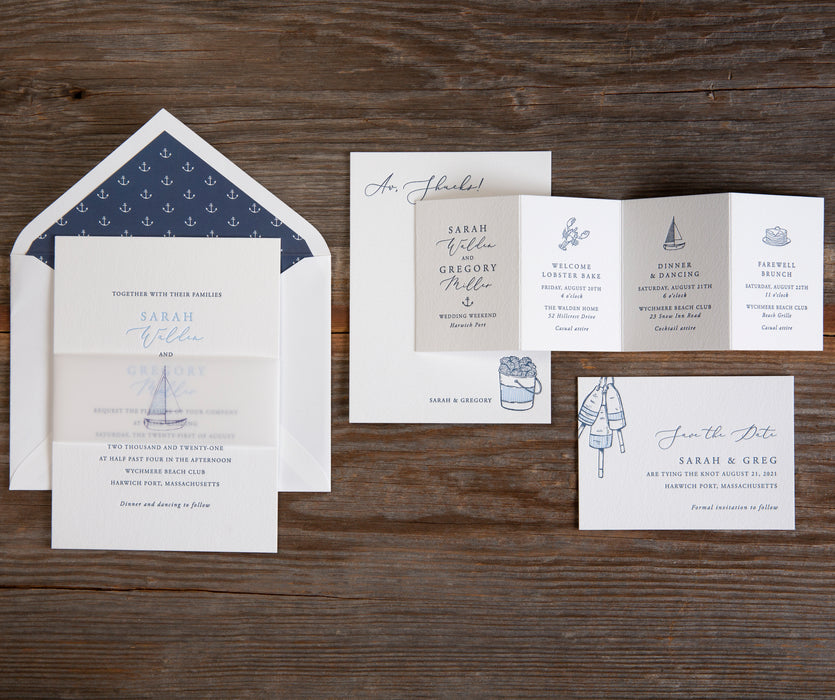 Sailor Wedding Invitation Suite