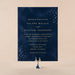 Selene wedding invitation in navy velvet with foil stamping