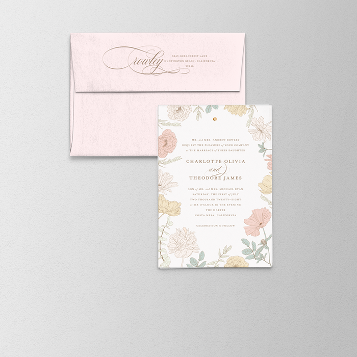 Stencil Wedding Invitation Suite