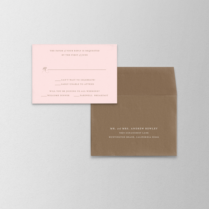 Stencil Wedding Invitation Suite