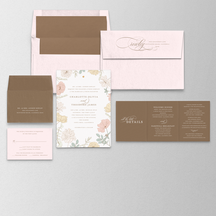 Stencil Wedding Invitation Suite