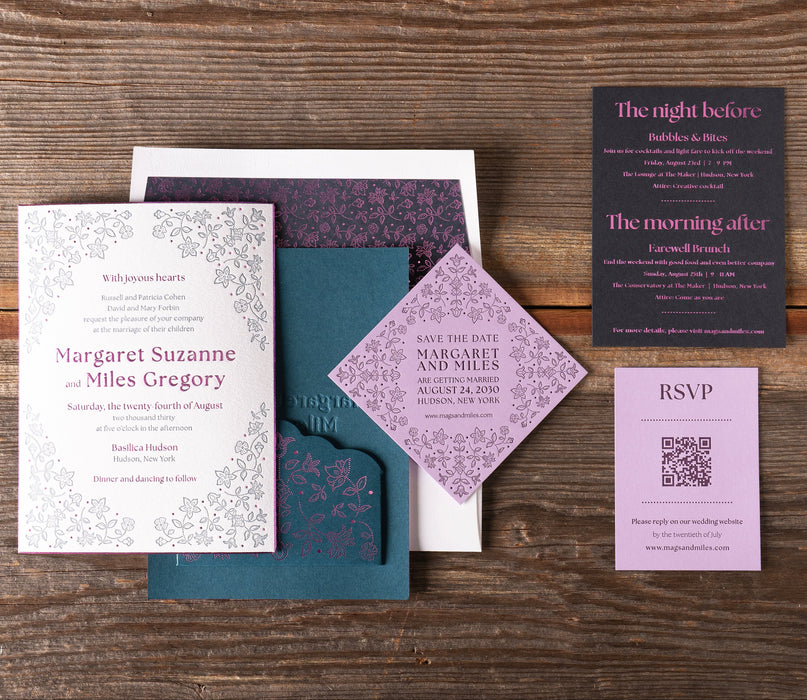 Suzy wedding invitation suite