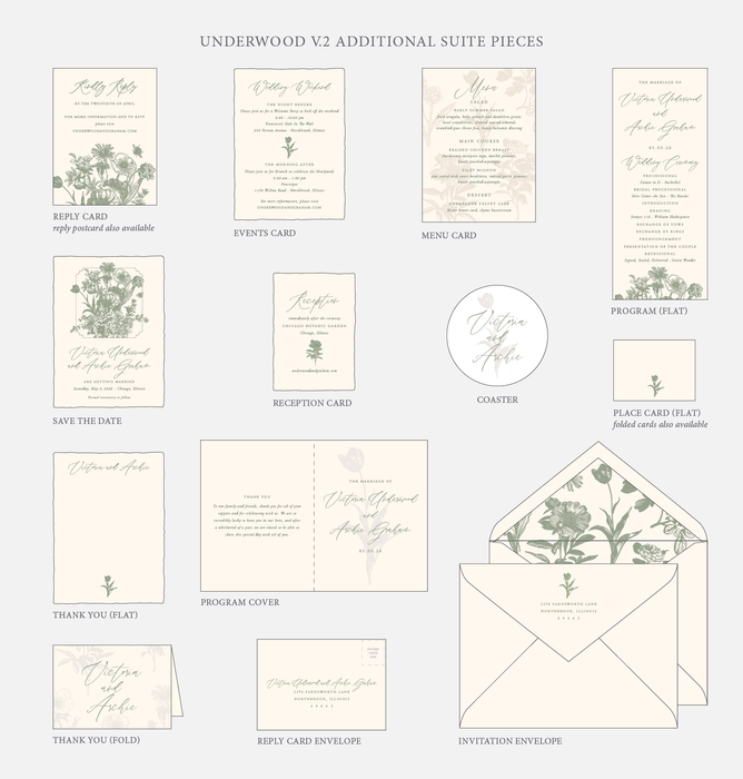 Underwood Wedding Invitation Suite V2