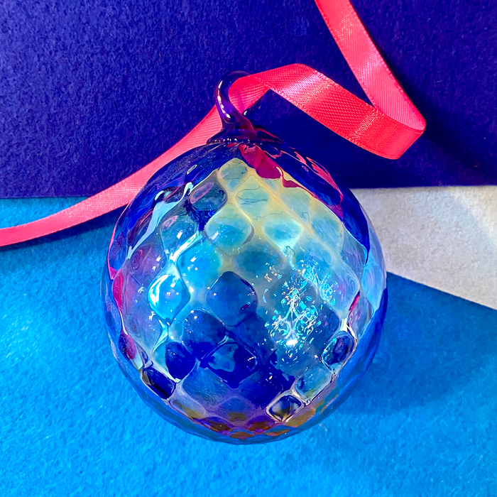 Sapphire Classic Round Ornament by GlassEye Studio