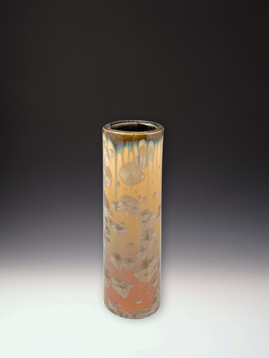 10 inch Cylinder Vase in Mocha by Indikoi
