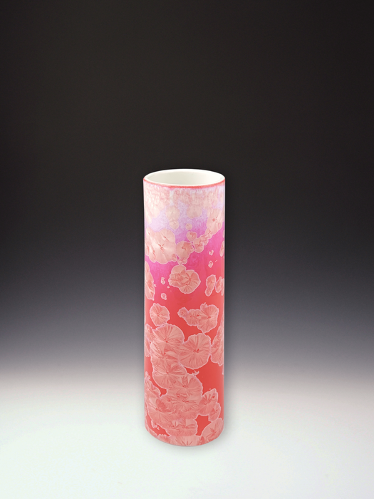 10 inch Cylinder Vase in Rose by Indikoi
