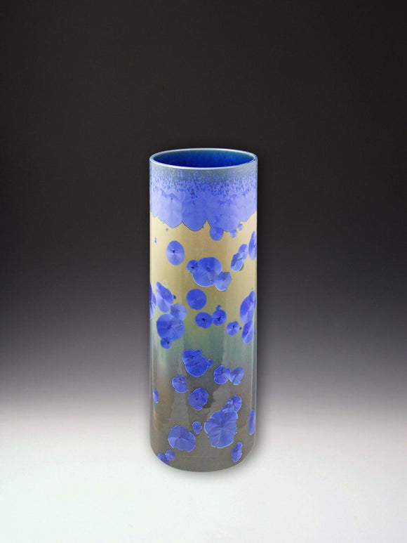 12 inch Cylinder Vase in Royal by Indikoi