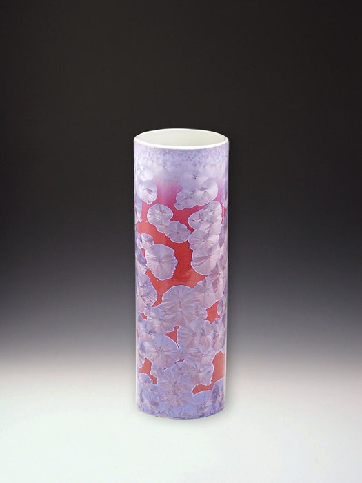 12 inch Cylinder Vase in Violet by Indikoi
