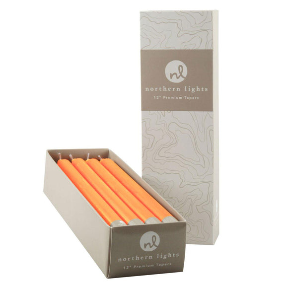12 Inch Taper Candles Box of 12- Apricot