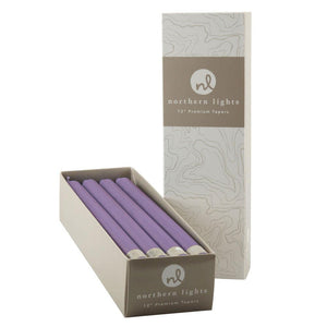 12 Inch Taper Candles Box of 12- Lilac