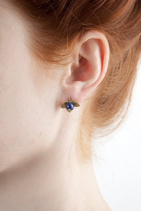 Silver Seasons Blueberry Earrings by Michael Michaud