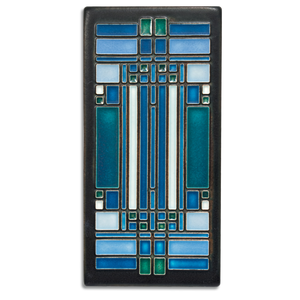 4x8 Turquoise Skylight Art Tile by Motawi Tileworks