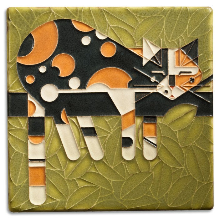 6x6 Limp on a Limb Art Tile by Motawi Tileworks