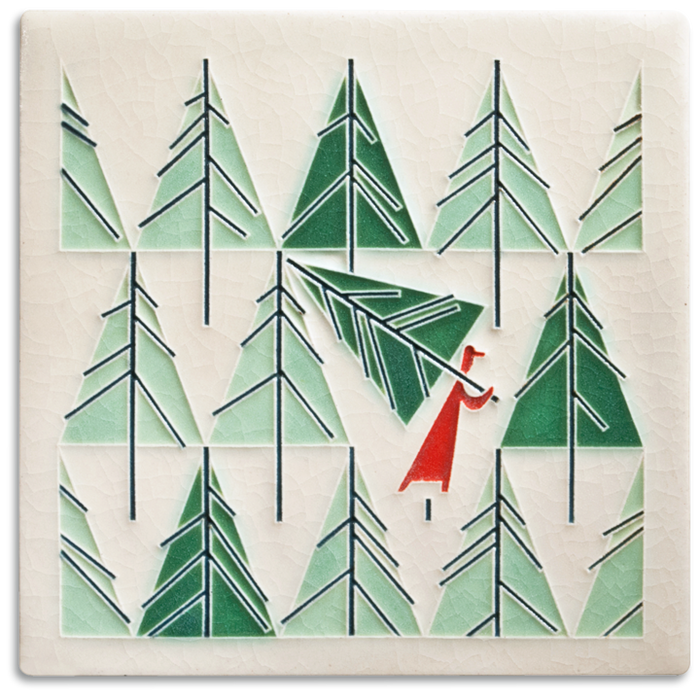 6x6 Perfect Tree Art Tile by Motawi Tileworks