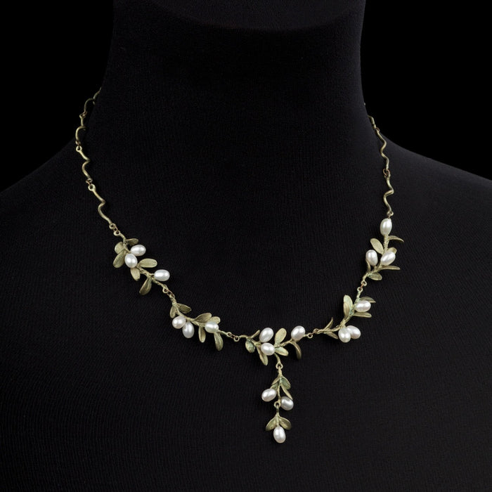 Silver Seasons Boxwood 16" Twigs Necklace by Michael Michaud