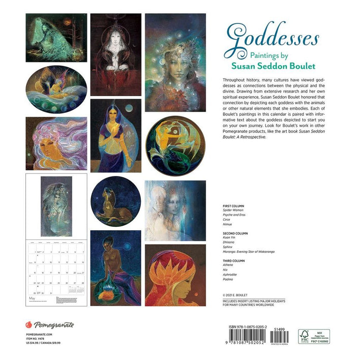 Susan Seddon Boulet: Goddesses 2022 Wall Calendar