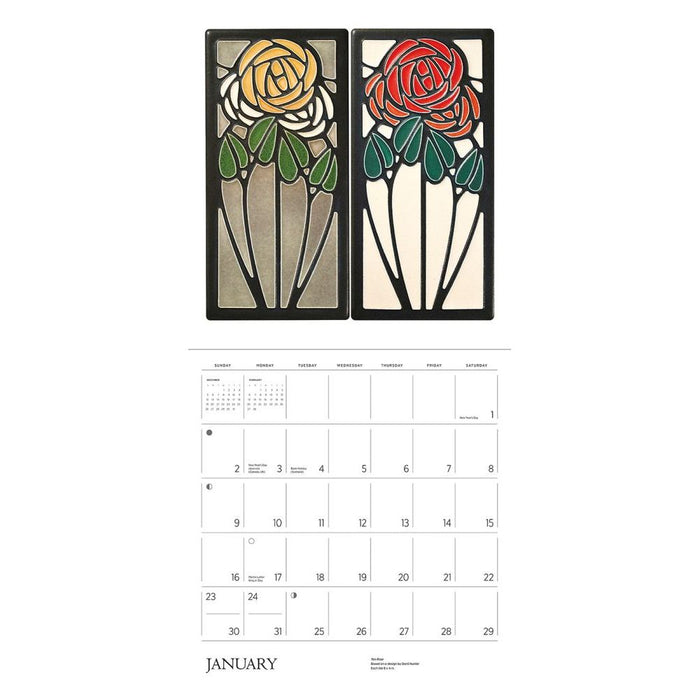 Arts and Crafts Tiles: Made by Motawi Tileworks 2022 Wall Calendar