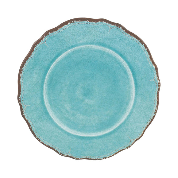 Antiqua Turquoise Dinner Plate by Le Cadeaux