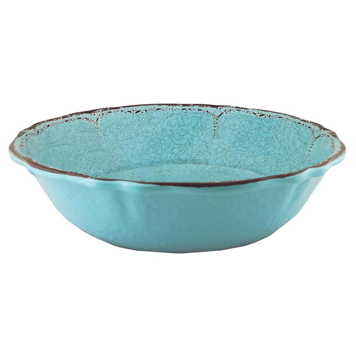 Antiqua Turquoise Salad Bowl by Le Cadeaux