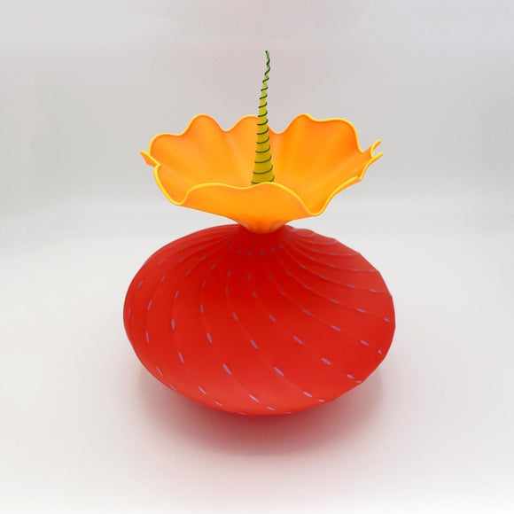 Art Glass Bobtanical Urchin Red