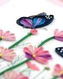 Quilled Birthday Flowers & Butterflies Card