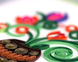 Quilled Terracotta Bouquet Greeting Card
