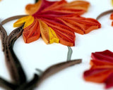 Quilled Autumn Leaves Greeting Card