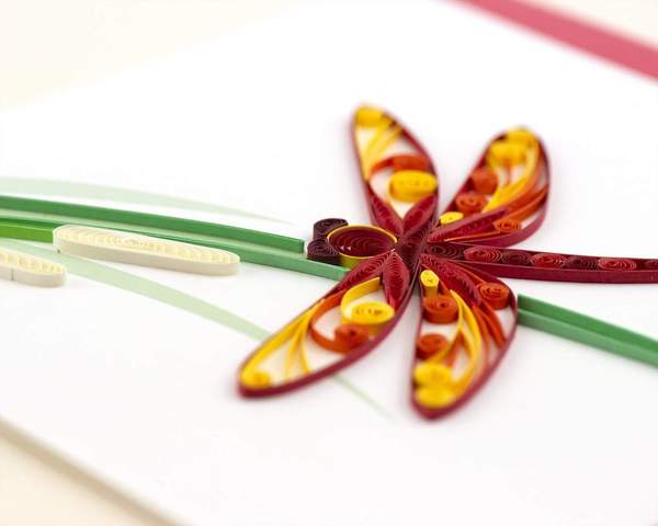 Quilled Dragonfly Greeting Card