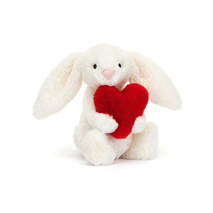 JellyCat Bashful Red Love Heart Bunny Little Plush Toy
