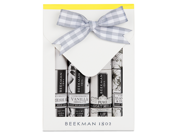 Beekman 1802 Clear as Day 4-Piece Lip Balm Set