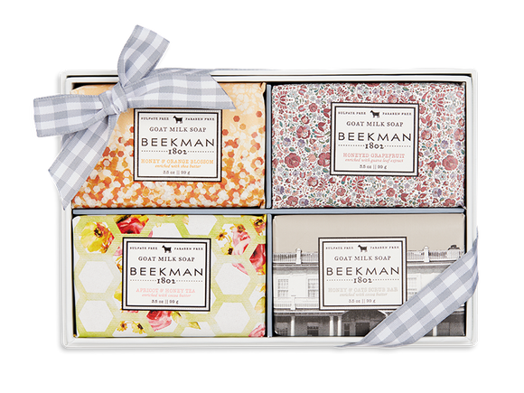 Beekman 1802 Milk and Honey 4-Piece Travel-Size Bar Soap Set