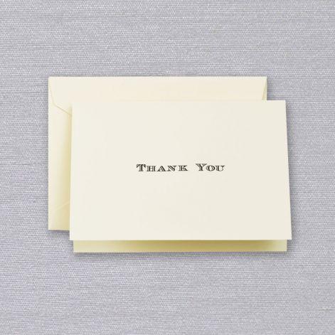 Crane Paper Black Engraved Thank You Boxed Notes
