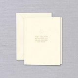 Crane Paper Blind Debossed Pawprint Letterpressed Ecru Pet Sympathy Card