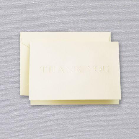 Crane Paper Blind Embossed Thank You Boxed Notes