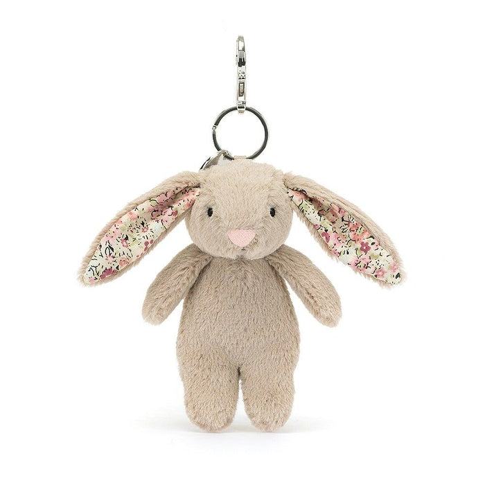 JellyCat Blossom Beige Bunny Bag Charm Plush Toy