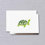Crane Paper Brushstroke Turtle Pearl White Boxed Notes