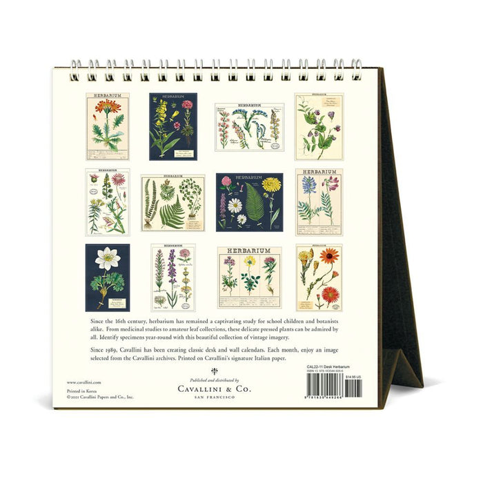 Cavallini 2022 Easel Calendar: Herbarium