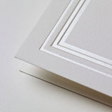 Crane Paper Pearlized Triple Panel Framed Pearl White Place Cards