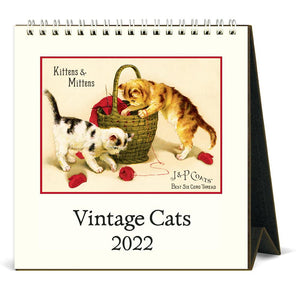 Cavallini 2022 Easel Calendar: Vintage Cats – Pearl Grant Richmans