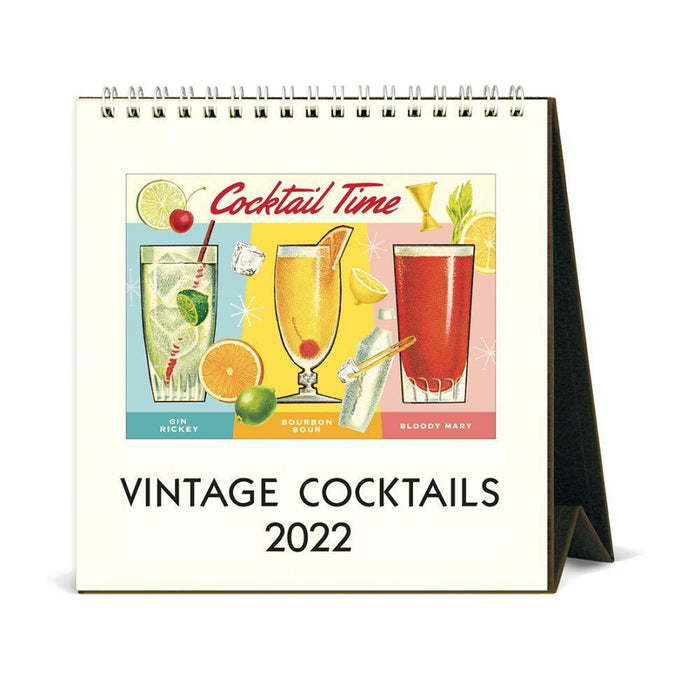 Cavallini 2022 Easel Calendar: Vintage Cocktails