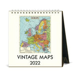Cavallini 2022 Easel Calendar: Vintage Maps