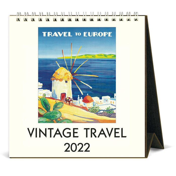 Cavallini 2022 Easel Calendar: Vintage Travel
